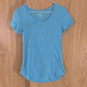 Curfew Light Turquoise Basic Crew Tee Top